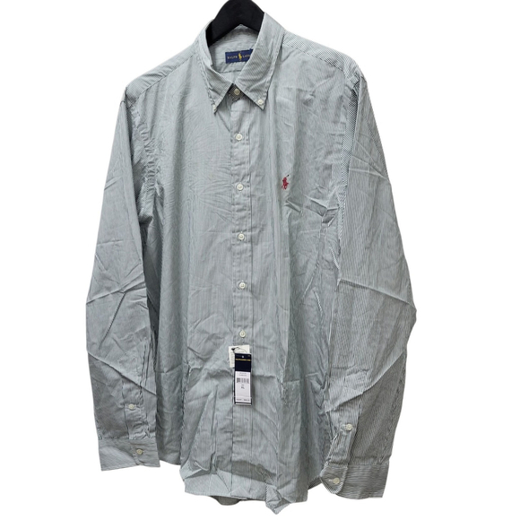 Ralph Lauren Men's Long-Sleeves Green Stripes Button Down Shirt Size XL NWT $89 - Picture 2 of 7